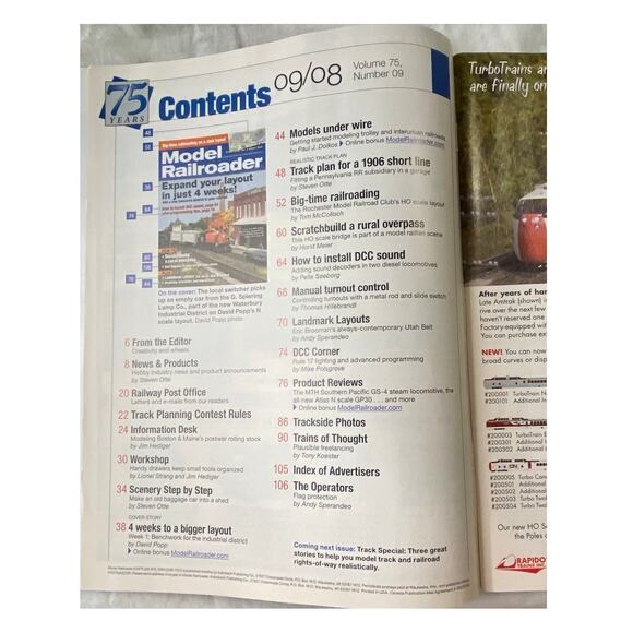 Lot 3 Model Railroader Sept Oct Nov 2008 Magazine Collect Train Layout Scenery - Picture 4 of 9